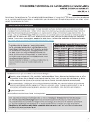 Forme YG6019 Programme Territorial De Candidature a L&#039;immigration Formulaire De Demande - Yukon, Canada (French), Page 8