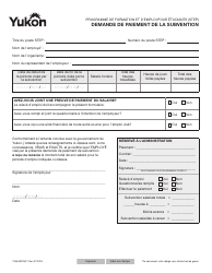 Forme YG6493 &quot;Student Training and Employment Program (Step) Claim Form&quot; - Yukon, Canada (French)