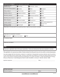 Form YG5159 Forest Resource Permit Application - Yukon, Canada, Page 2