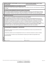 Forme YG5371 Demande De Modification D&#039;utilisation DES Terres - Plan D&#039;amenagement Local Ou Reglement Sur Une Region D&#039;amenagement - Yukon, Canada (French), Page 4