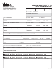 Forme YG6438 Demande De Permis D&#039;amenagement Usage Discretionnaire - Yukon, Canada (French), Page 3