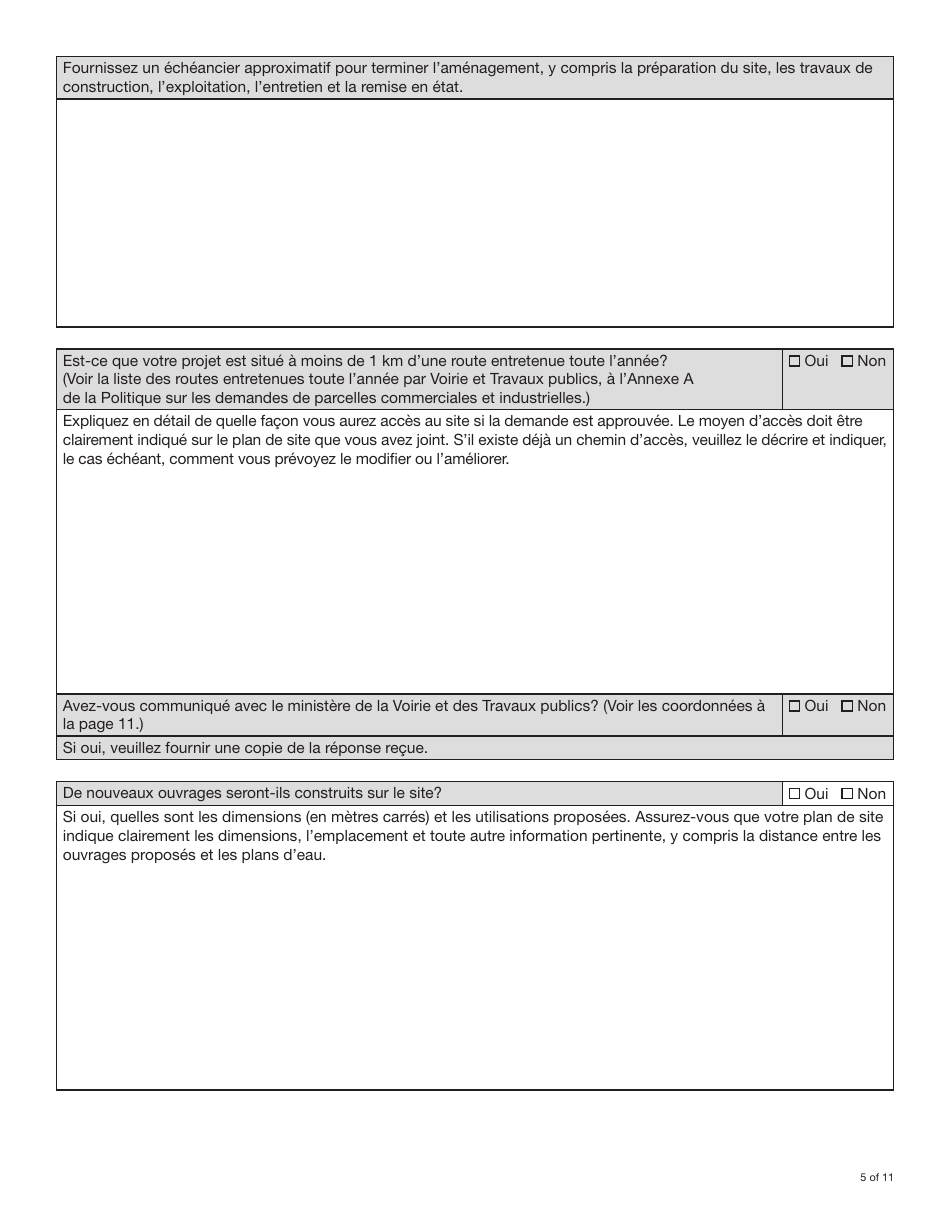 Forme YG4917 Demande De Terres Du Yukon Et Dapprobation De Lotissement - Yukon, Canada (French), Page 5