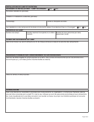 Forme YG5028 Demande De Permis D&#039;utilisation DES Terres - Yukon, Canada (French), Page 4