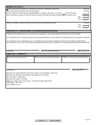 Forme YG5028 Demande De Permis D&#039;utilisation DES Terres - Yukon, Canada (French), Page 6