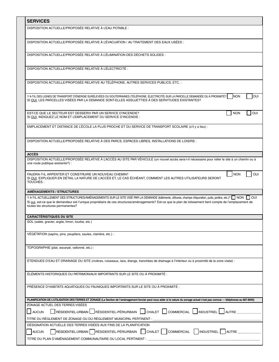 Forme YG5370 Application for Subdivision Approval - Yukon, Canada (French), Page 4