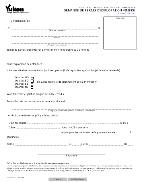 Forme 5 (YG5034)  Printable Pdf