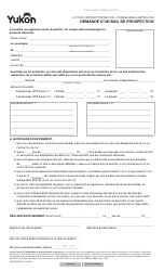 Document preview: Forme YG5052 (6) Demande D'un Bail De Prospection - Yukon, Canada (French)