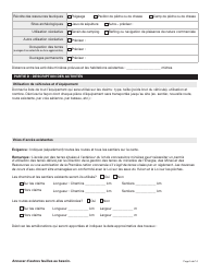 Forme YG5069 Demande D&#039;approbation Pour L&#039;utilisation DES Terres - Exploitation Du Quartz De Type 3 Ou 4 - Yukon, Canada (French), Page 5