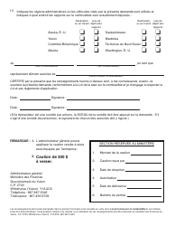 Forme YG603 Loi De La Taxe Sur Le Combustible - Demande 3 - Yukon, Canada (French), Page 2