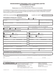 Forme YG5696 Identification Particulars of Adopted Person - Yukon, Canada (French), Page 2