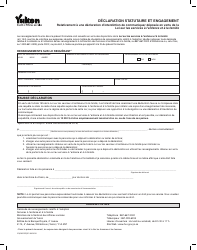 Forme YG5651 Declaration Statutaire Et Engagement Relativement a Une Declaration D&#039;interdiction De Communiquer Deposee Par Une Personne Adoptee Ou Un Parent Biologique - Yukon, Canada (French), Page 2