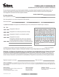 Document preview: Forme YG2279 Eligibility Form - Yukon, Canada (French)