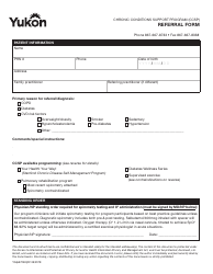 Document preview: Form YG6572 Referral Form - Yukon, Canada
