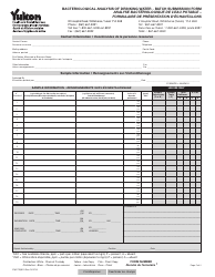 Form YG5776 Bacteriological Analysis of Drinking Water Batch Submission Form - Yukon, Canada (English/French), Page 3