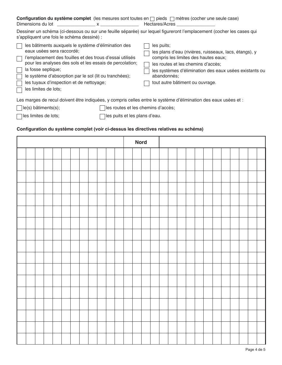 Forme YG5964 Demande Dautorisation Dutiliser Un Systeme Delimination DES Eaux Usees - Yukon, Canada (French), Page 4