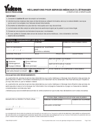 Document preview: Forme YG6473 Reclamations Pour Services Medicaux a L'etranger - Yukon, Canada (French)