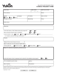 Document preview: Form YG6673 Consult Request Form - Yukon, Canada