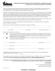 Document preview: Forme YG5849 Consentement a La Collecte De Renseignements - Mere/Foetus - Yukon, Canada (French)