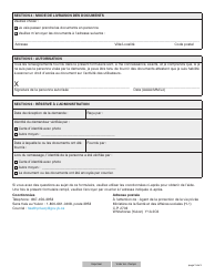 Forme YG6379 Record of User Activity Request Form - Yukon, Canada (French), Page 2