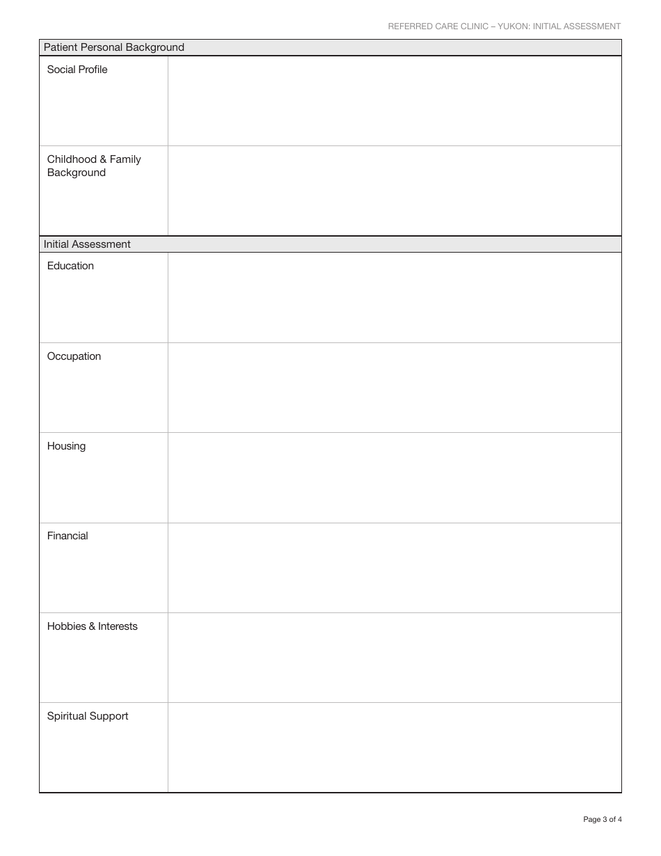 Form YG6524 Initial Assessment - Yukon, Canada, Page 3