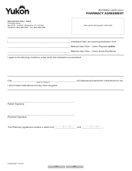 Document preview: Form YG6526 Pharmacy Agreement - Yukon, Canada