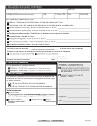 Forme YG6470 Mention De Changement De Sexe Sur Un Acte D&#039;enregistrement De Naissance Personnes De Moins De 16 Ans - Yukon, Canada (French), Page 2