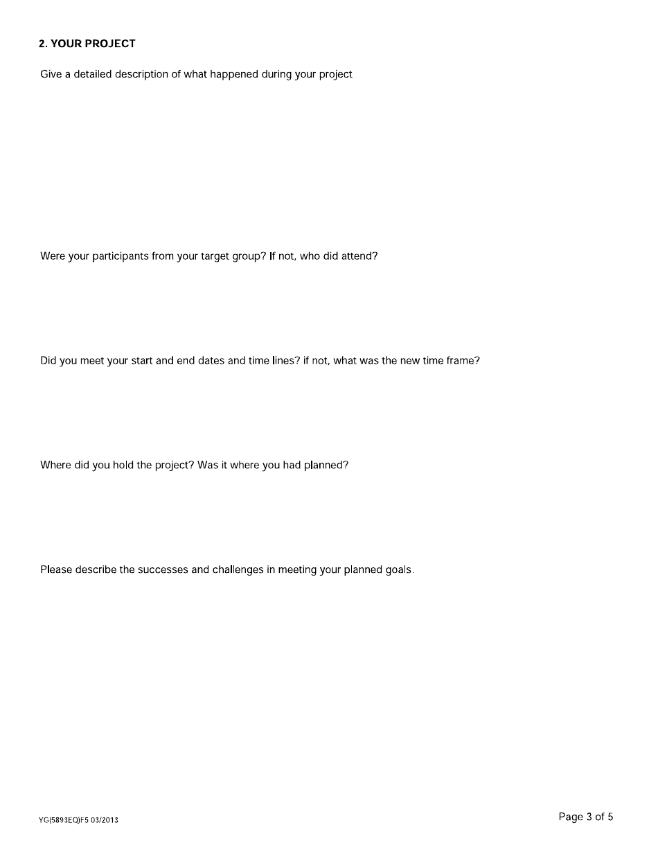 Form YG5893 Crime Prevention Victim Services Trust Fund Project Evaluation and Financial Reporting - Yukon, Canada, Page 3