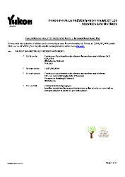 Document preview: Forme YG5893 Evaluation Du Projet Et Presentation De L'information Financiere - Yukon, Canada (French)