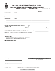 Document preview: Forme 12 (YG5775) Pre-trial Consent Order - Yukon, Canada (French)