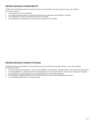 Forme YG6274 Declaration De La Victime - Nonresponsabilite Criminelle - Yukon, Canada (French), Page 2