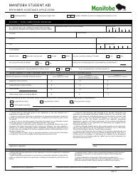 Document preview: Repayment Assistance Application - Manitoba, Canada