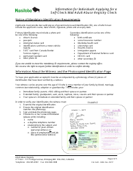 Application for an Adult Abuse Registry Self-check (Mail) - Manitoba, Canada, Page 2