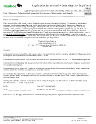 Application for an Adult Abuse Registry Self-check (Mail) - Manitoba, Canada, Page 3