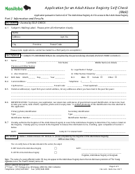 Application for an Adult Abuse Registry Self-check (Mail) - Manitoba, Canada, Page 4