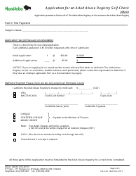 Application for an Adult Abuse Registry Self-check (Mail) - Manitoba, Canada, Page 5