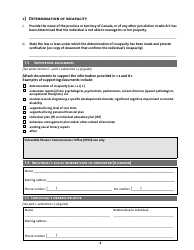 Application for the Appointment of a Substitute Decision Maker for Property for a Person Residing Outside of Manitoba - Manitoba, Canada, Page 3