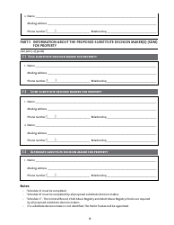 Application for the Appointment of a Substitute Decision Maker for Property for a Person Residing Outside of Manitoba - Manitoba, Canada, Page 6