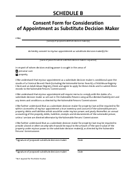 Application for the Appointment of a Substitute Decision Maker - Manitoba, Canada, Page 14