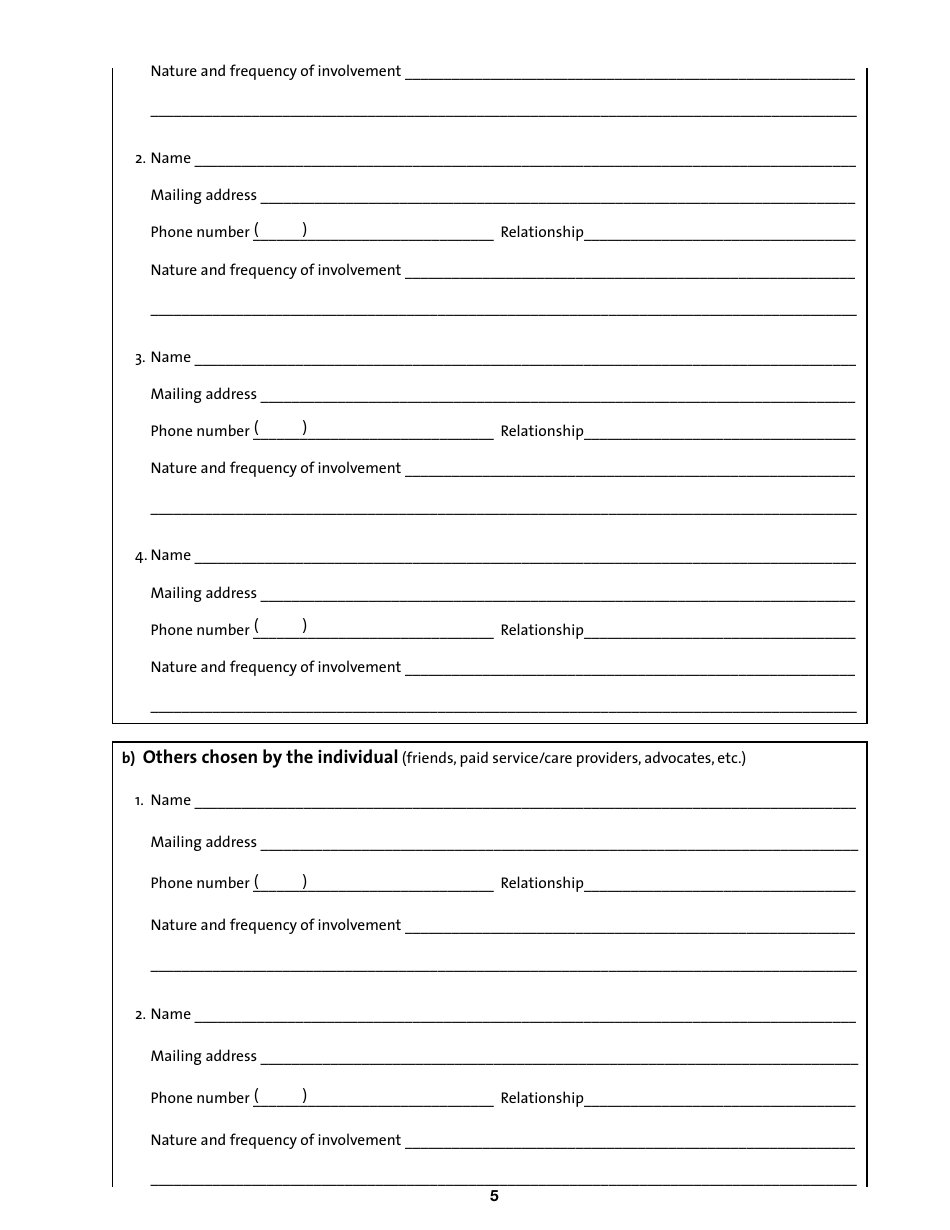 Application for the Appointment of a Substitute Decision Maker - Manitoba, Canada, Page 5