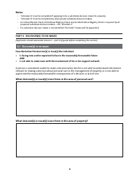 Application for the Appointment of a Substitute Decision Maker - Manitoba, Canada, Page 8