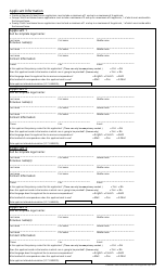Licence Application - Manitoba, Canada, Page 2