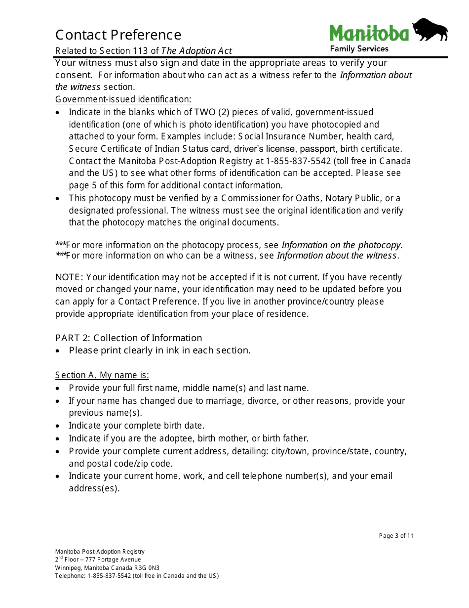 Contact Preference - Manitoba, Canada, Page 3