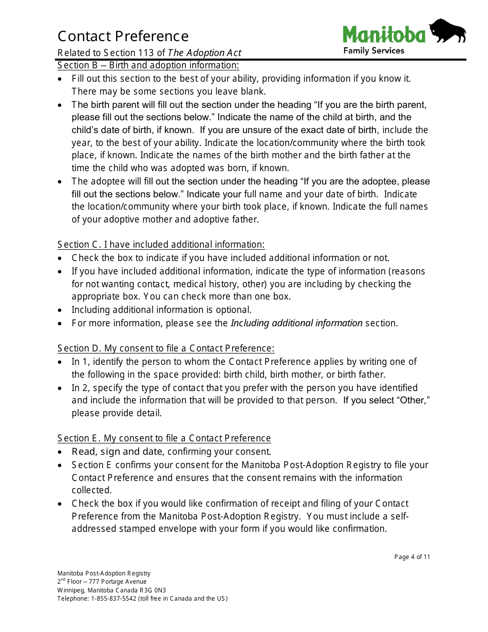 Contact Preference - Manitoba, Canada, Page 4