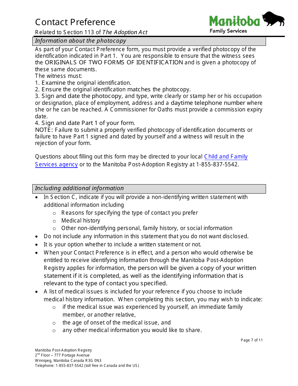 Contact Preference - Manitoba, Canada, Page 7