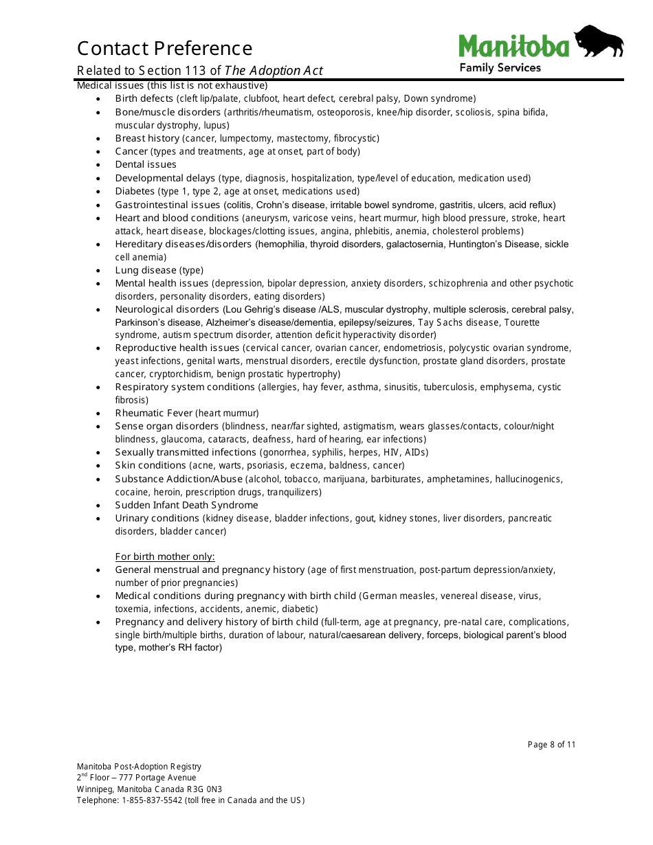 Contact Preference - Manitoba, Canada, Page 8