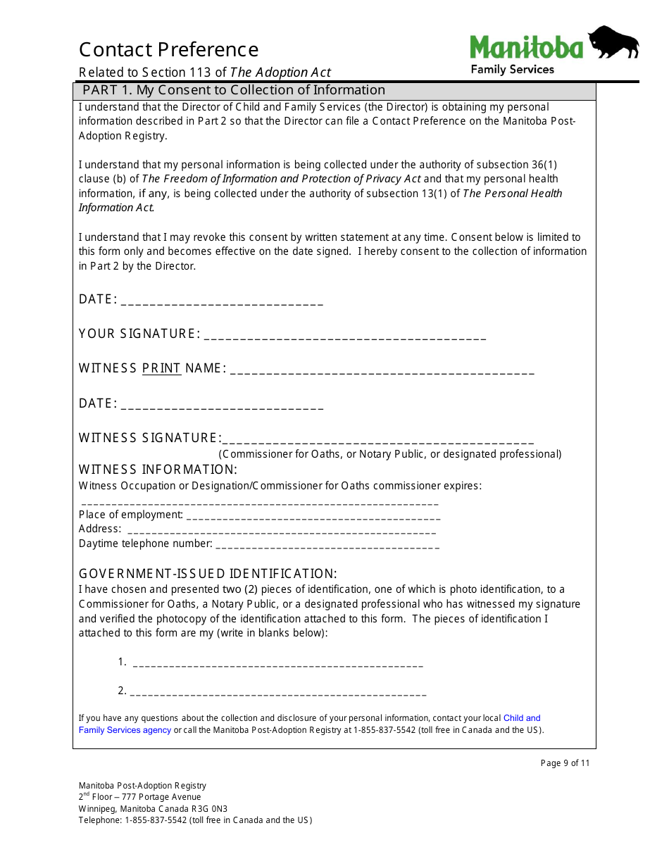Contact Preference - Manitoba, Canada, Page 9