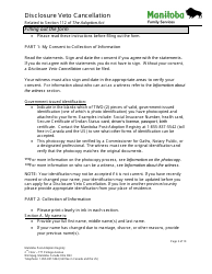 Disclosure Veto Cancellation - Manitoba, Canada, Page 3