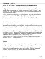 Social Housing Rental Program Application Form - Manitoba, Canada, Page 11