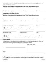 Social Housing Rental Program Application Form - Manitoba, Canada, Page 12