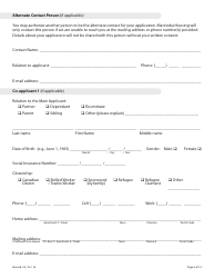Social Housing Rental Program Application Form - Manitoba, Canada, Page 4